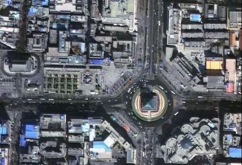 高景一号卫星拍摄的西安市钟楼