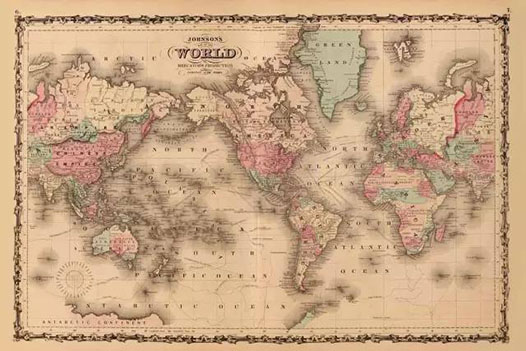 高尔·彼得斯投影世界地图