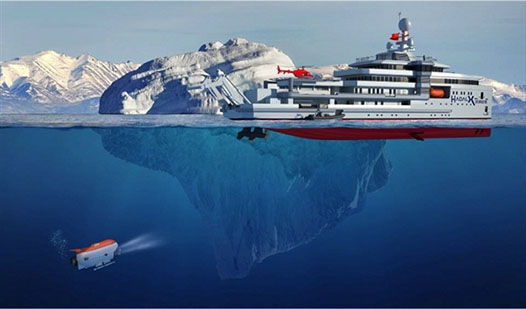 首艘民企投资建造的极地科考探险船“深渊极客”开建   