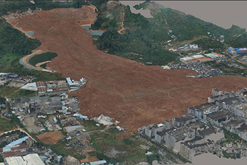 国家测绘地理信息局发布深圳山体滑坡三维模型
