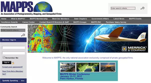 MAPPS是美国摄影测量、测绘与地理信息企业协会的建成。他们专门为美国大选成立了一个政治行动委员会(PAC)