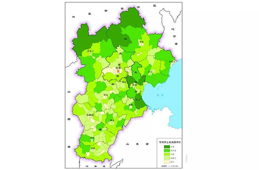 国家优化开发区——京津冀地区可利用土地资源(2010 年)