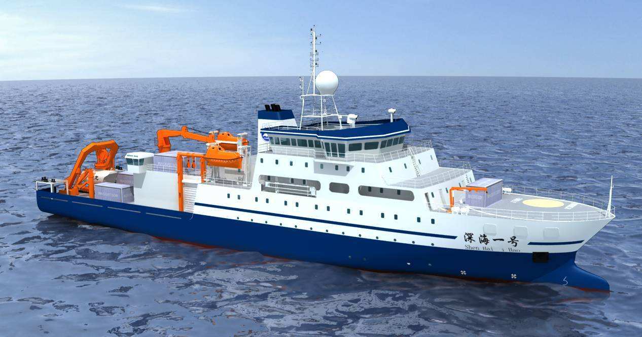 蛟龙号母船“深海一号”入水　我国深海科考再增利器